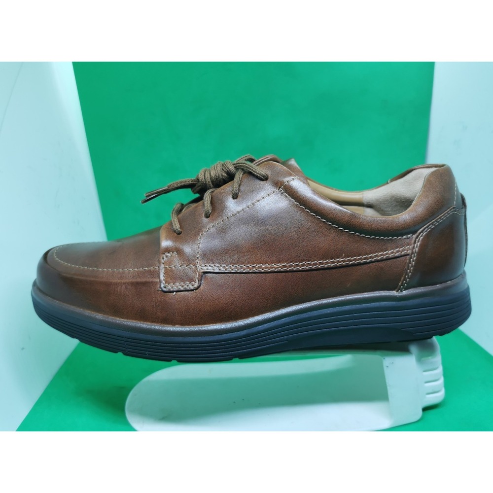 Mens Clarks Unstructured Un Abode Ease Leather Casual Lace Up Shoes Size 11.5 M - Picture 3 of 16